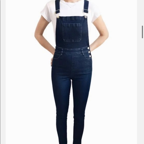 WeWoreWhat High Rise Skinny Overalls - Picture 1 of 7